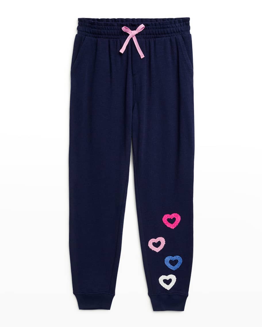 Splendid Girl's Fuzzy Open Heart Jogger Pants, Size 7-14 | Neiman Marcus