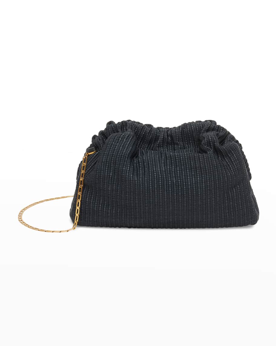 Black Woven Raffia Flap Closure Clutch Bag – Tiffany Cagle Boutique