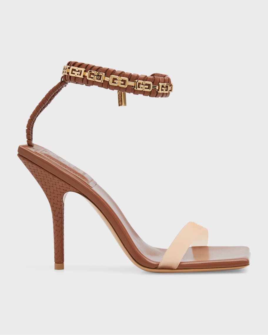 Givenchy G Chain Woven Ankle Strap Sandals Neiman Marcus