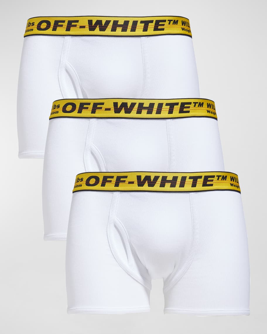 Off-White Men's Three-Pack Industrial Logo Boxer Briefs