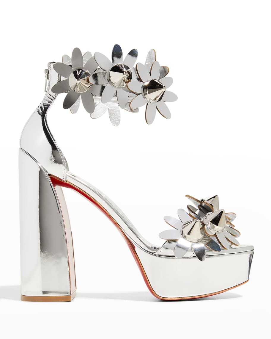 Christian Louboutin DAISYNA Spikes Daisy Flower Flat Mule Sandals Shoes  $945
