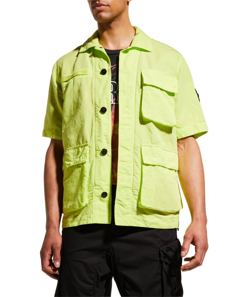 Stone Island Men's 4-Pocket Cargo Shirt | Neiman Marcus
