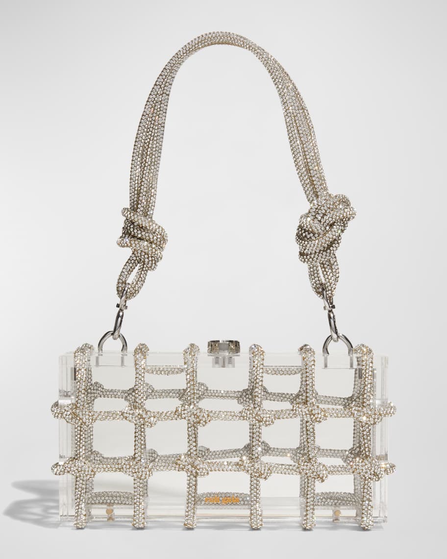 Cult Gaia Bess Caged Embellished Box Shoulder Bag | Neiman
