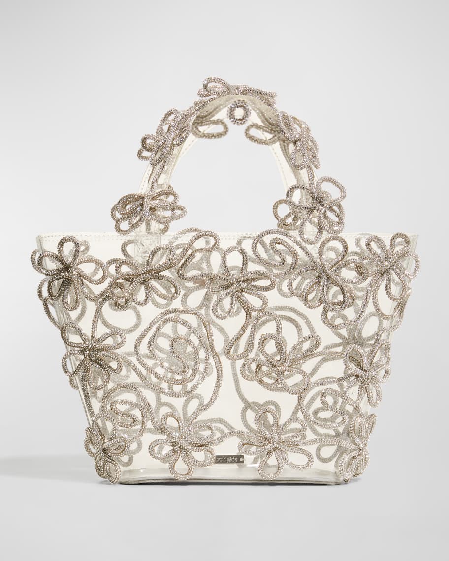 Cult Gaia Bloom Embellished Clear Tote Bag Neiman Marcus