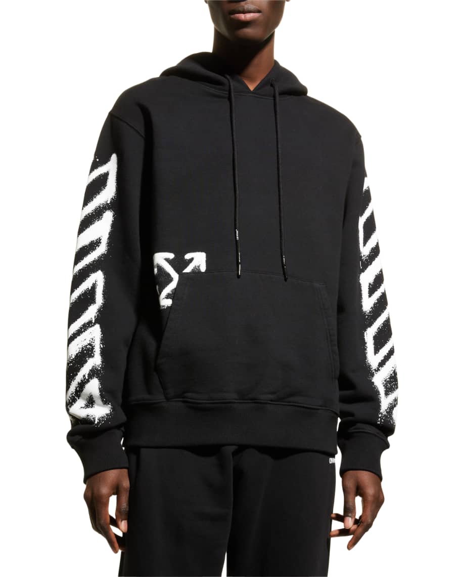 Black diagonal arrows logo hoodie best sale