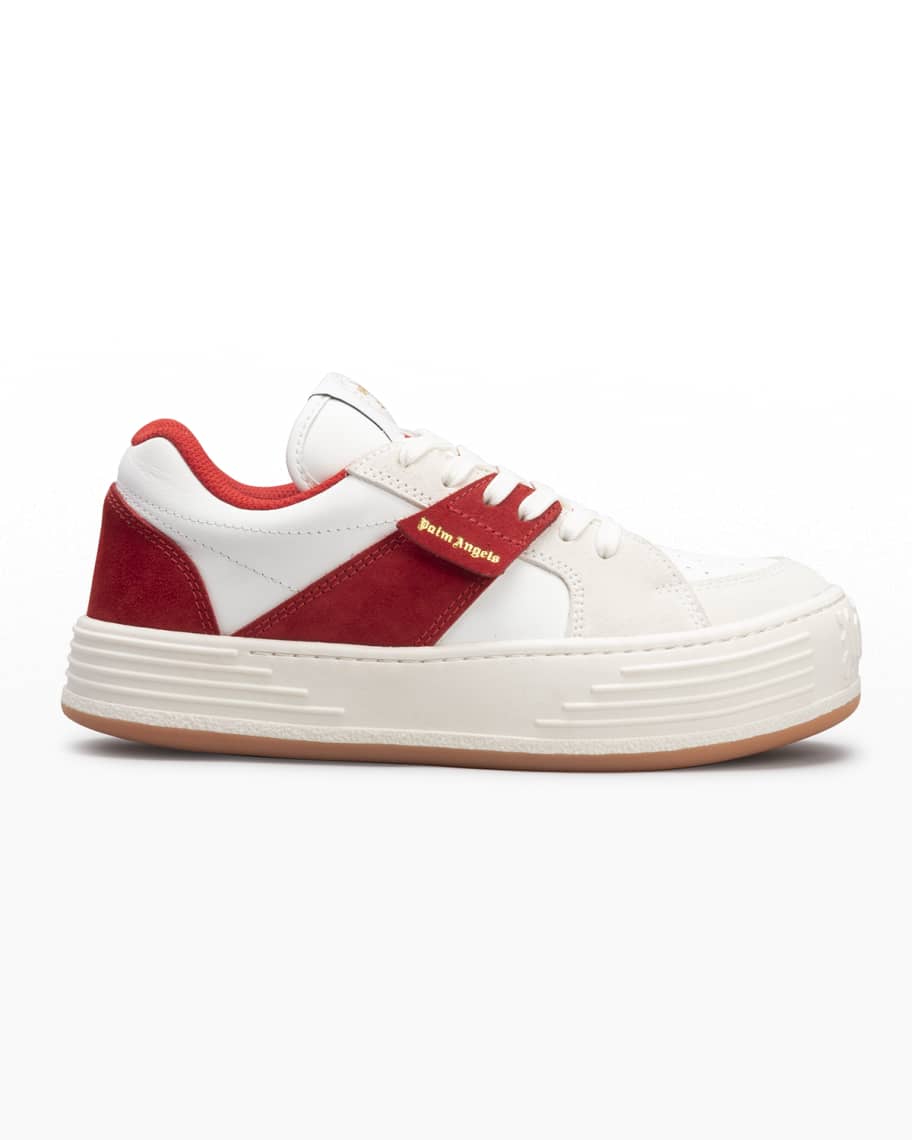 Palm Angels Men's Suede & Leather Low-Top Sneakers | Neiman Marcus