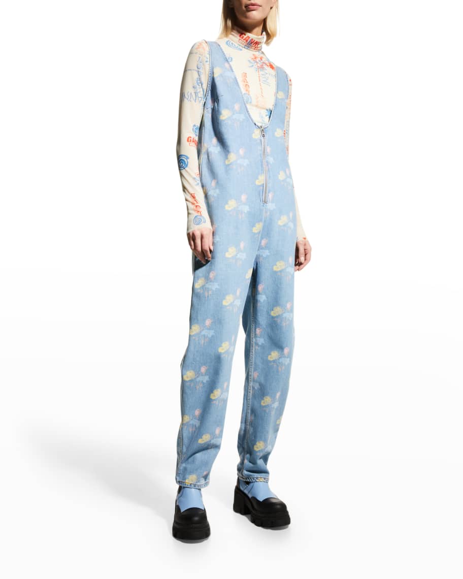 Ganni denim jumpsuit store