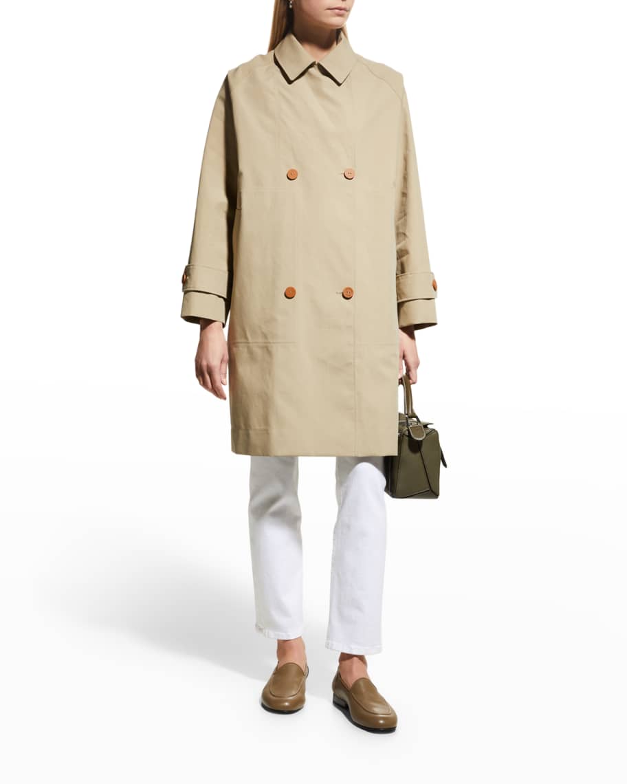 Lafayette 148 New York Lou Double-Breasted Trench Coat | Neiman Marcus