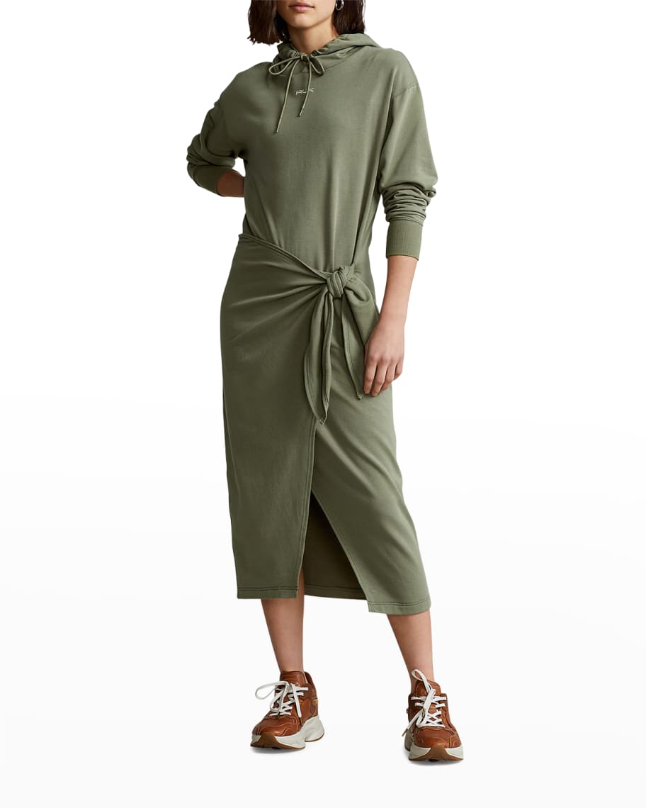 Polo Ralph Lauren RLX Performance Fleece Wrap Hoodie Dress | Neiman Marcus