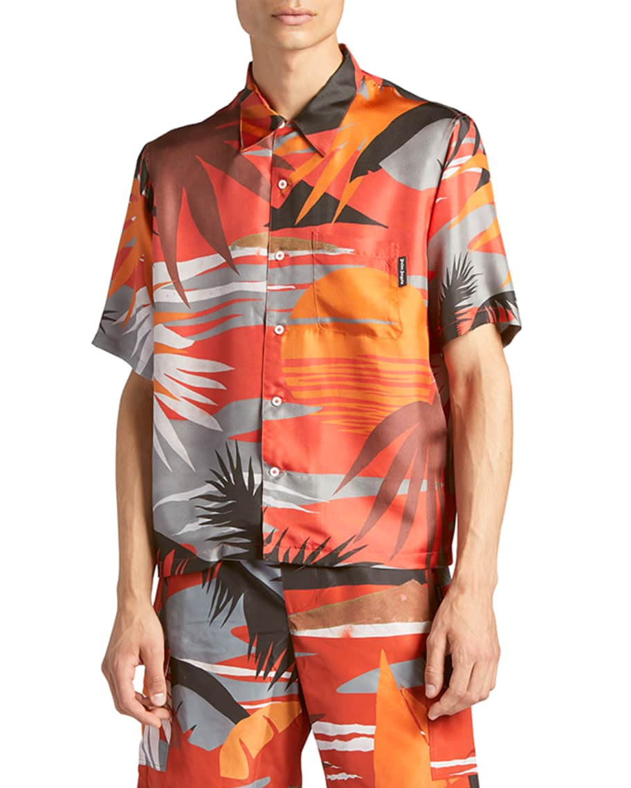 Tiger Stripe Black Orange Hawaiian Shirt