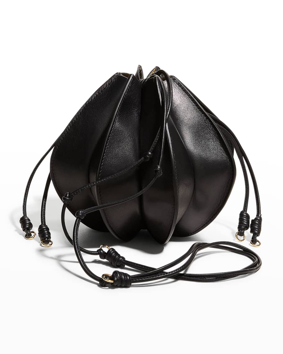 Ulla Johnson Lotus Flower Leather Pochette Bucket Bag
