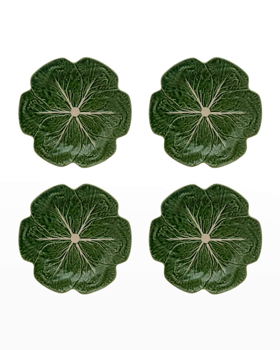 Bordallo Pinheiro Cabbage Dinner Plates, Green - Set of 4