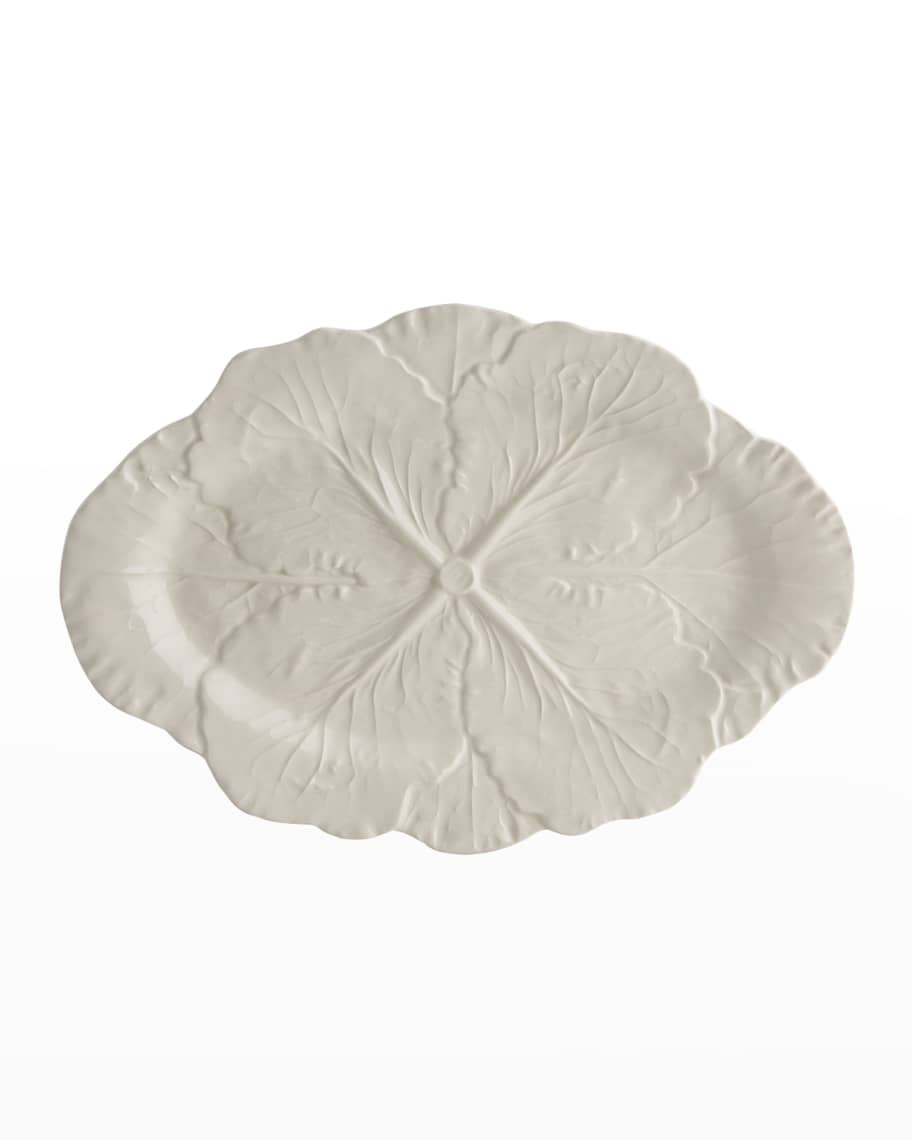 Bordallo Pinheiro White Cabbage Oval Platter - 15"
