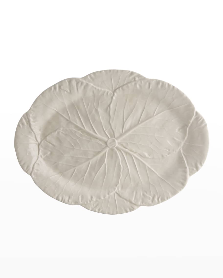 Bordallo Pinheiro White Cabbage Oval Platter - 17"