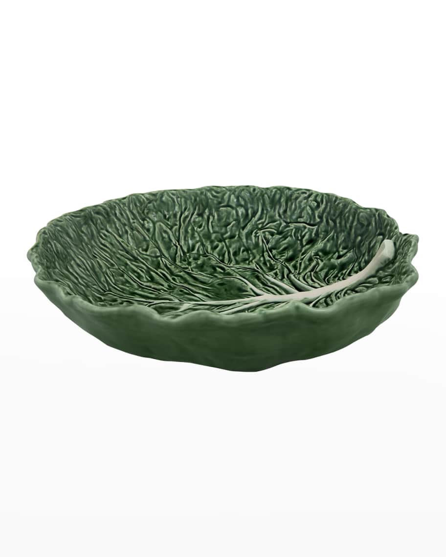 Bordallo Pinheiro Cabbage 169 oz. Salad Serving Bowl, Green