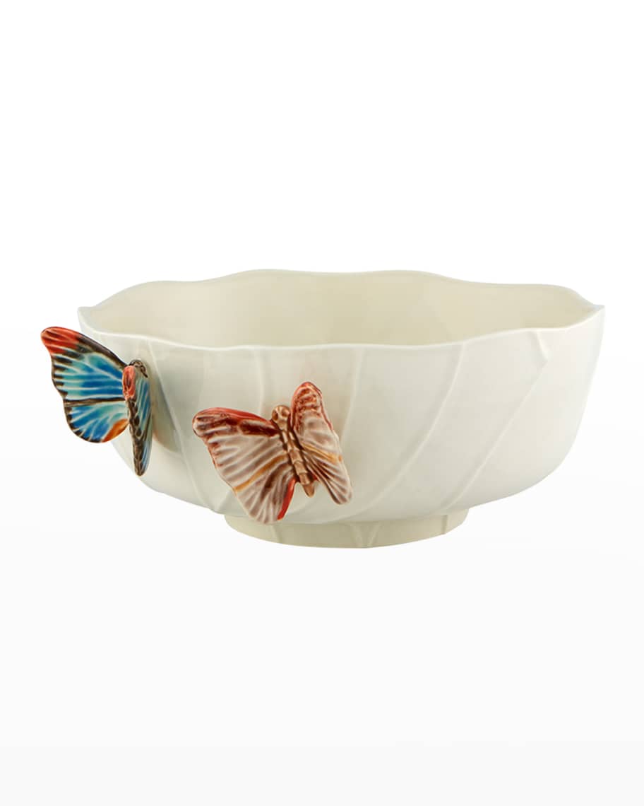 Bordallo Pinheiro "Cloudy Butterflies" Salad Bowl by Claudia Schiffer