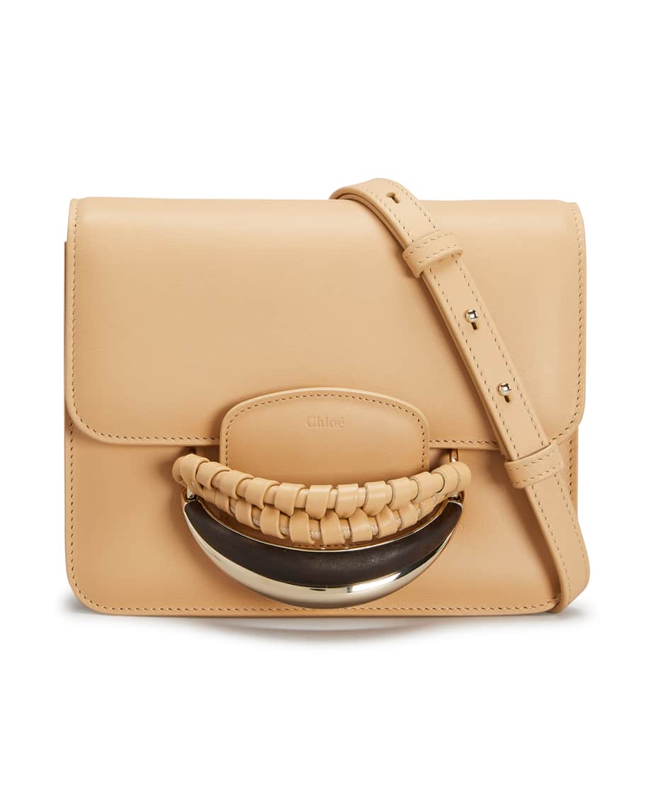 【送料&関税込】ChloAC Mud Leather Small Kattie Handbag Chloe Kattie Braided Leather Crossbody Bag | Neiman Marcus