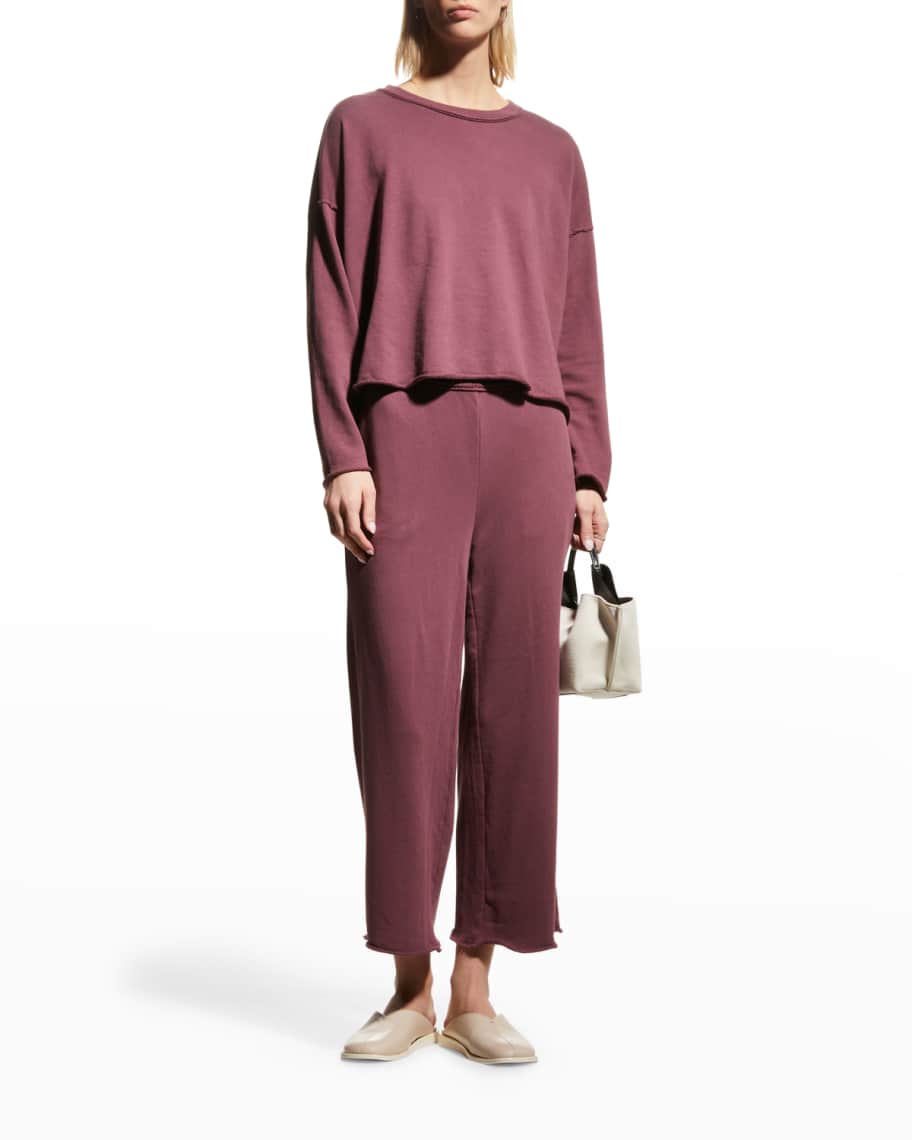 Eileen Fisher Organic Cotton French Terry Pullover | Neiman Marcus