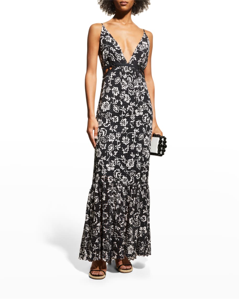 Ramy Brook Ingrid Floral Eyelet Embroidered Maxi Dress Neiman Marcus