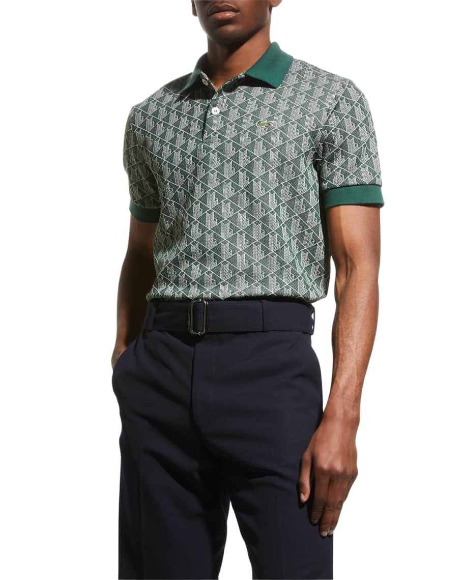 Men's Classic Fit Monogram Print Polo - Men's Polo Shirts - New In 2023