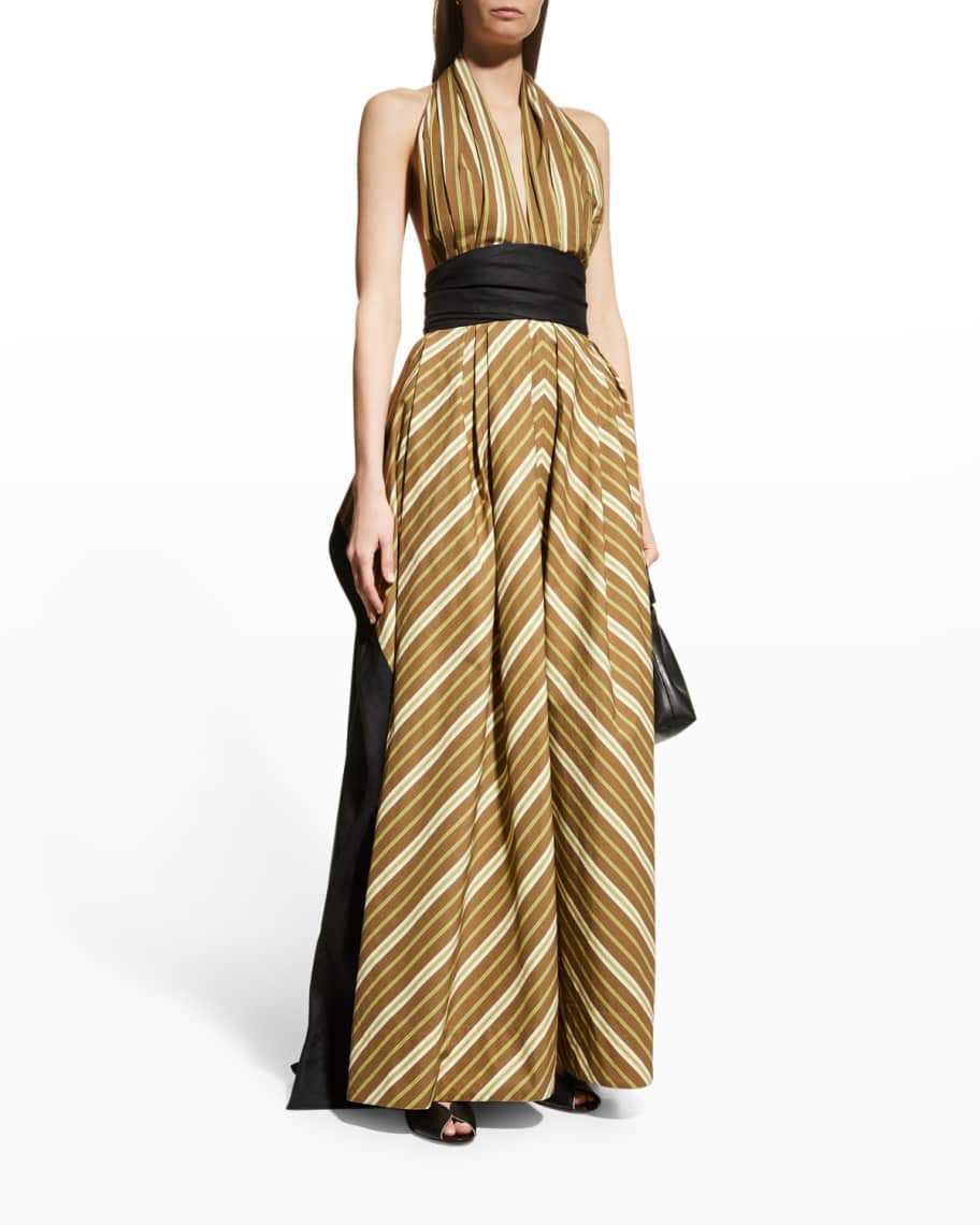 Tory Burch Veriegated Stripe Poplin Dress | Neiman Marcus