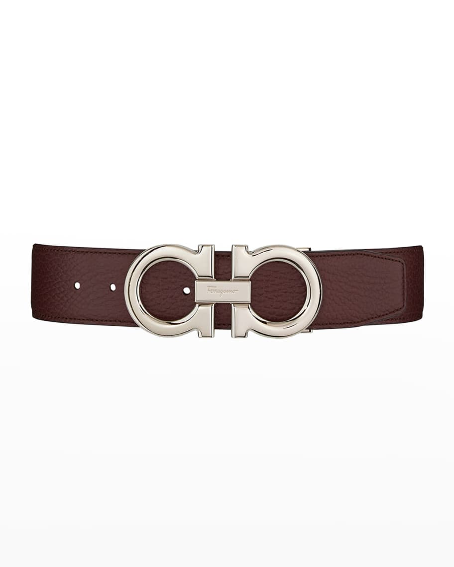 Ferragamo Men's Reversible Adjustable Gancini Leather Belt Neiman Marcus