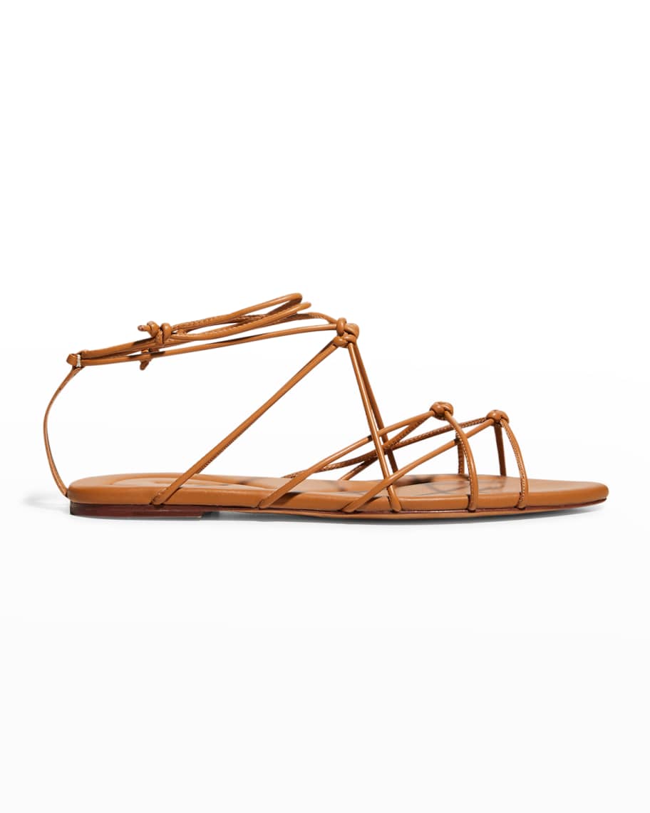 Vince Kenna Knotted Leather Gladiator Sandals | Neiman Marcus