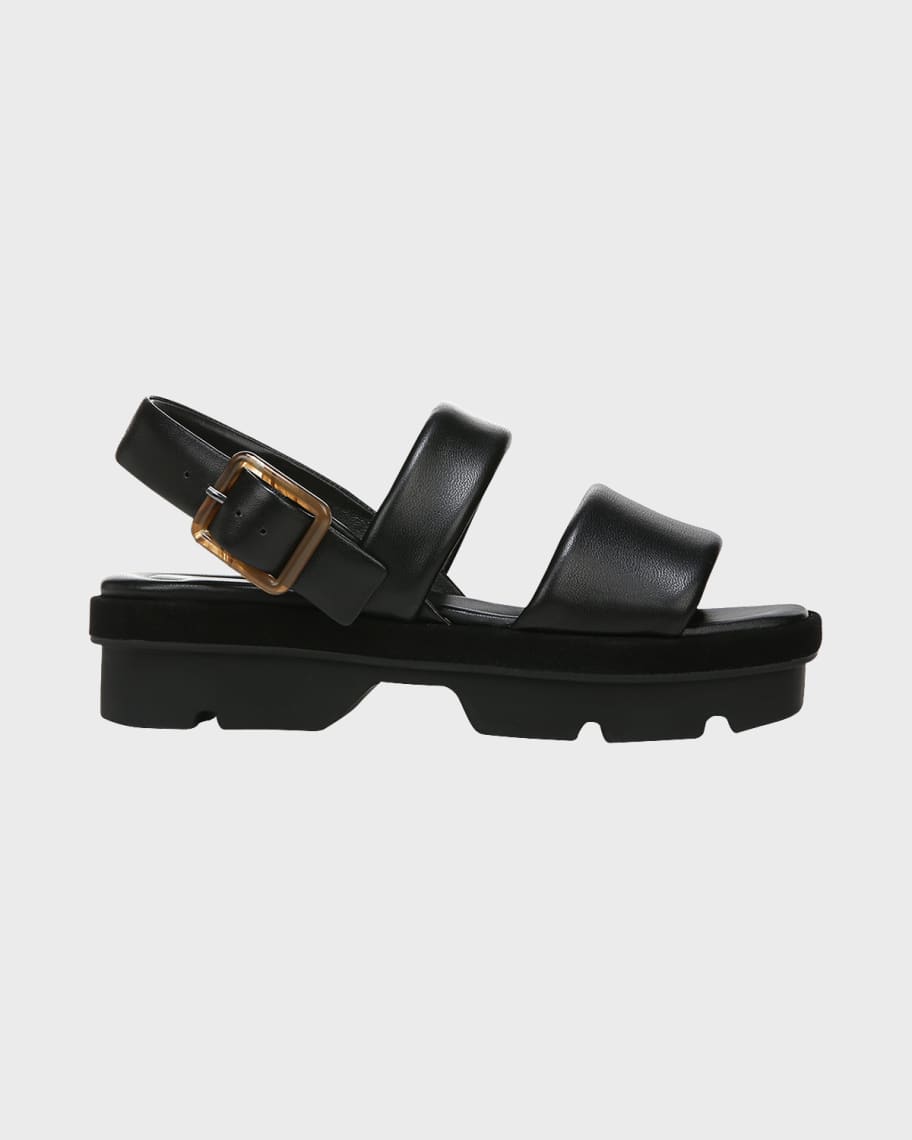 Vince Bowie Leather Lug-Sole Slingback Sandals | Neiman Marcus