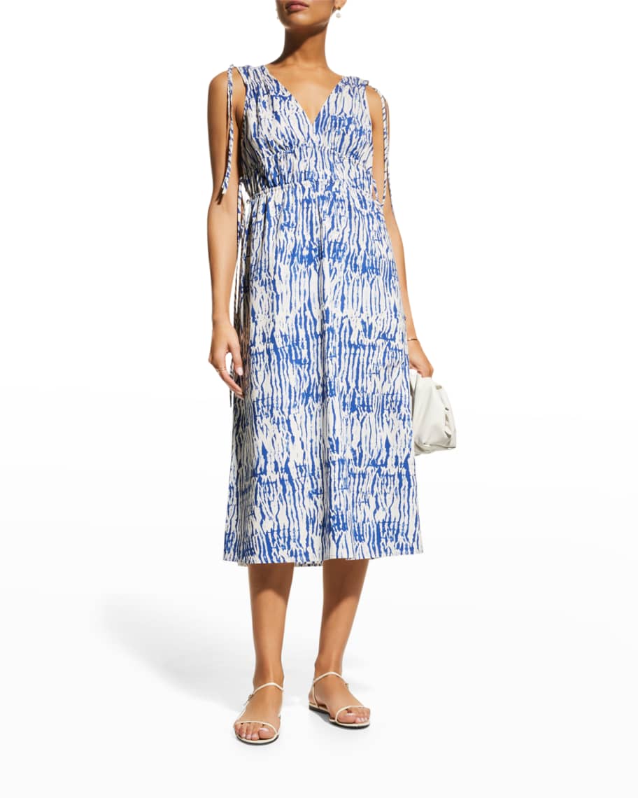 Rails Constantine Midi Dress with Shoulder Ties | Neiman Marcus