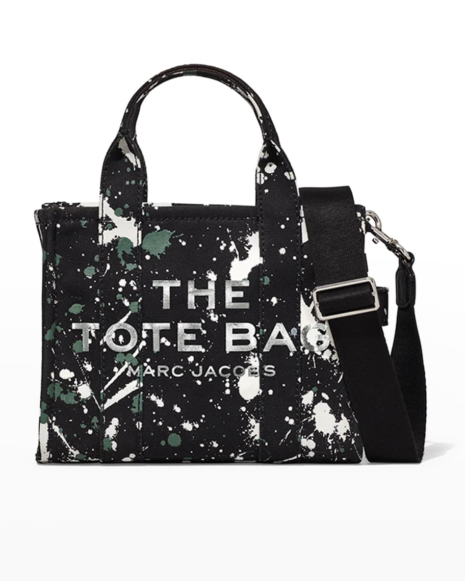 Marc Jacobs Mini Black Multi Splatter Paint Print Nylon Crossbody Tote  Handbag