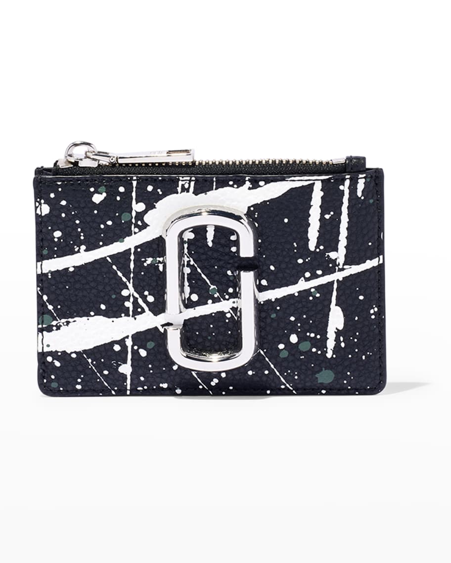Marc Jacobs Paint Splatter Zip Leather Wallet