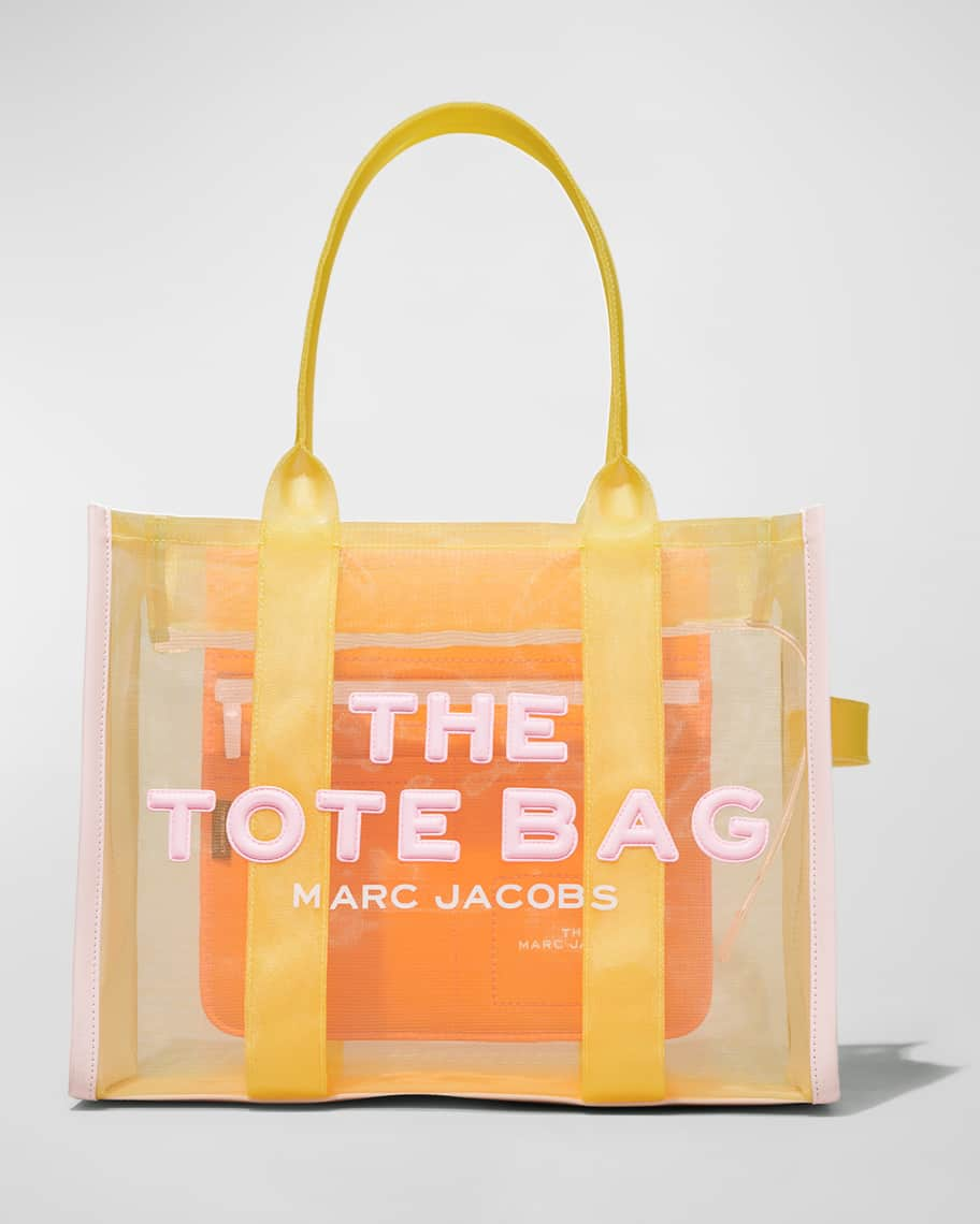 Marc Jacobs - The Tote Large Mesh - Pink textile and transparent