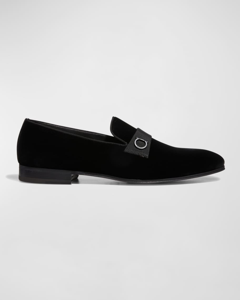 Salvatore ferragamo velvet loafers discount