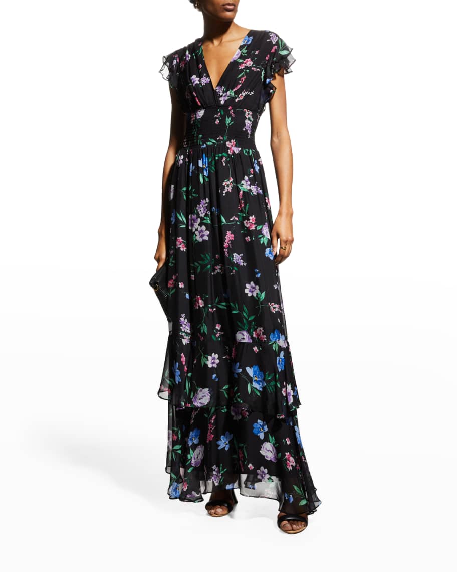 Shoshanna Floria Multi Soiree Floral Long Dress Neiman Marcus