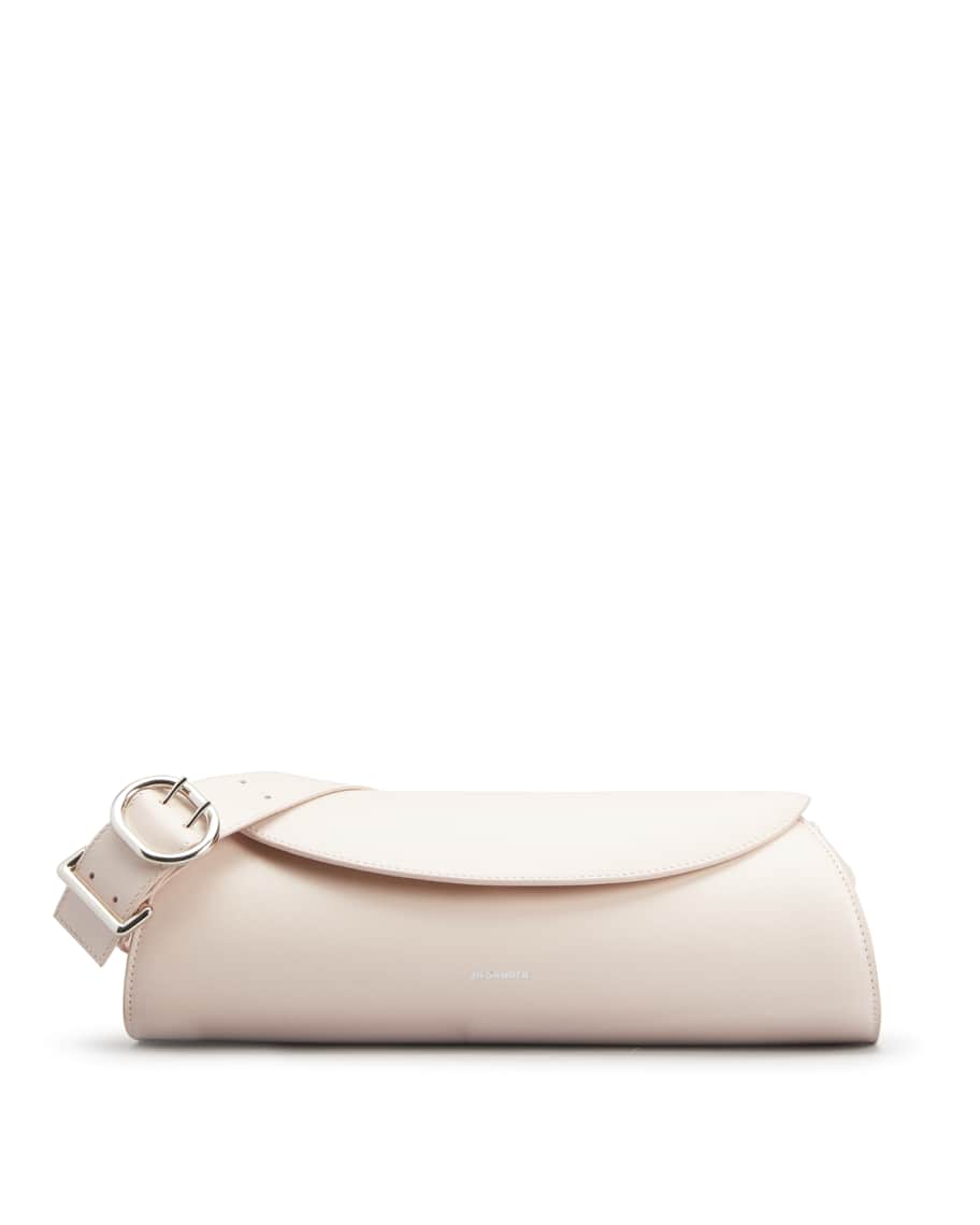 Jil Sander Cannolo Small Flap Leather Shoulder Bag | Neiman Marcus
