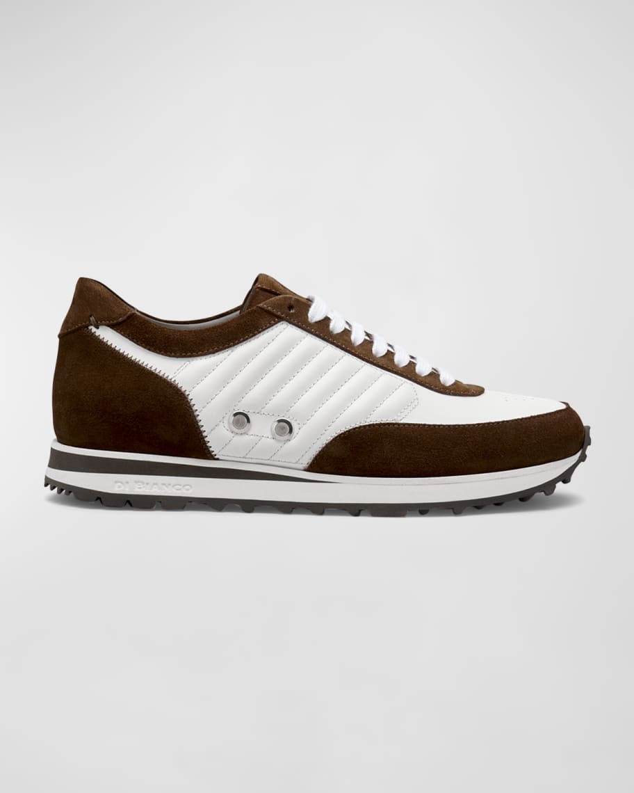 di Bianco Men's Daytona Suede-Leather Low-Top Sneakers | Neiman Marcus