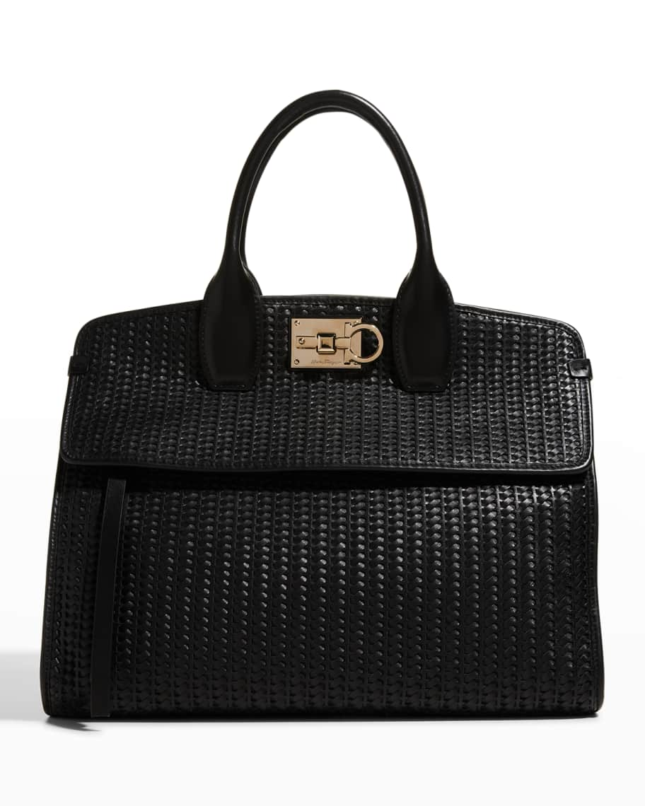 Woven Ferragamo Studio Soft bag, Top Handles & Satchels