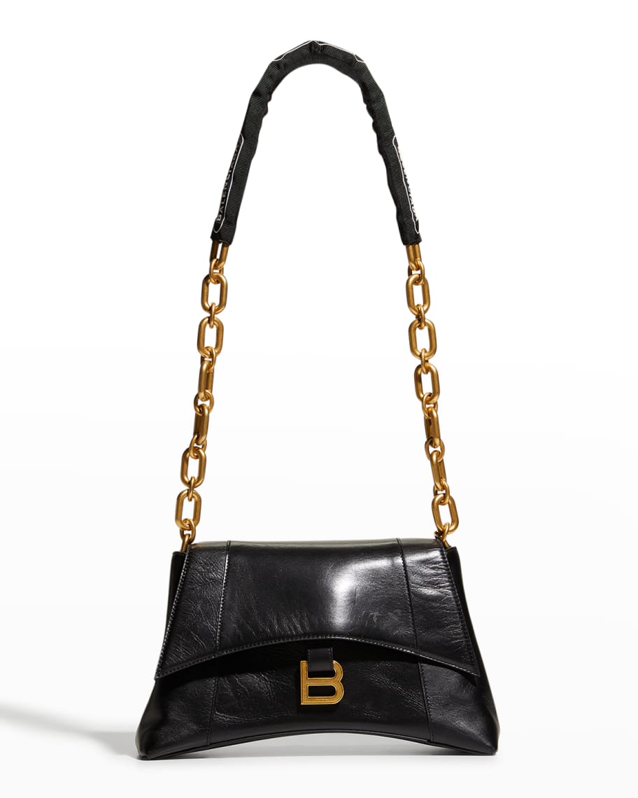 Balenciaga Downtown Paper Leather Chain Shoulder Bag | Neiman Marcus