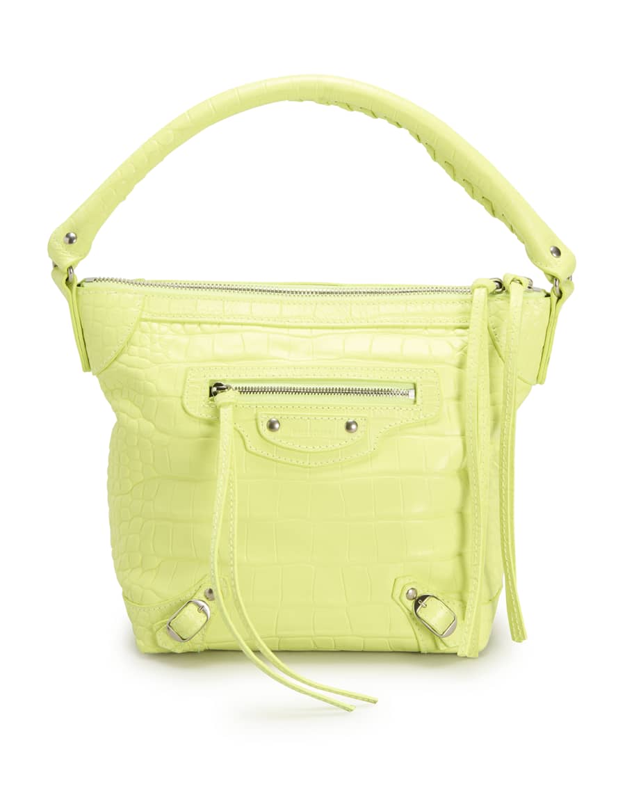 Balenciaga Neo Classic XS CrocEmbossed Hobo Bag Neiman Marcus