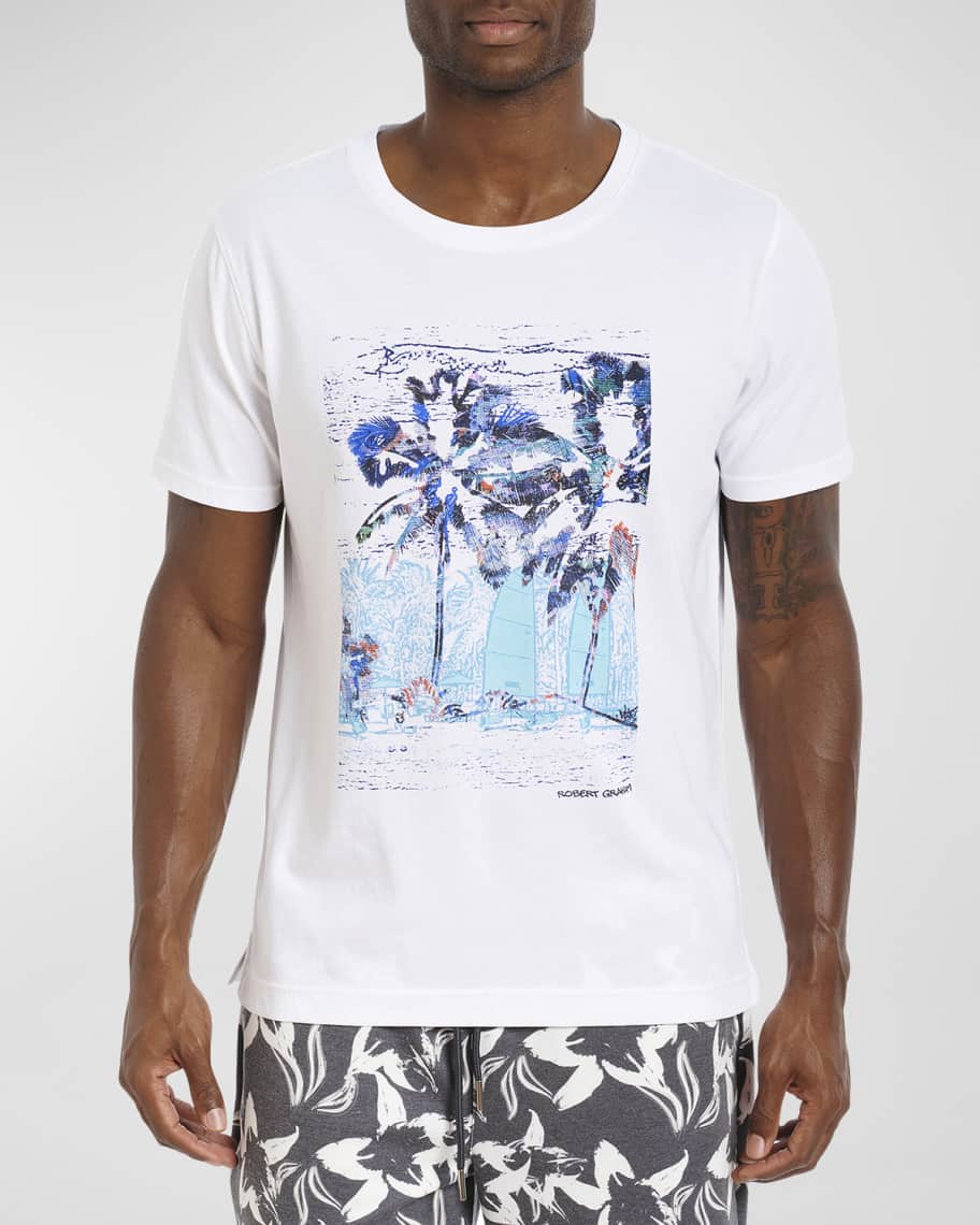 Robert Graham Men's Surfzone Cotton T-Shirt | Neiman Marcus