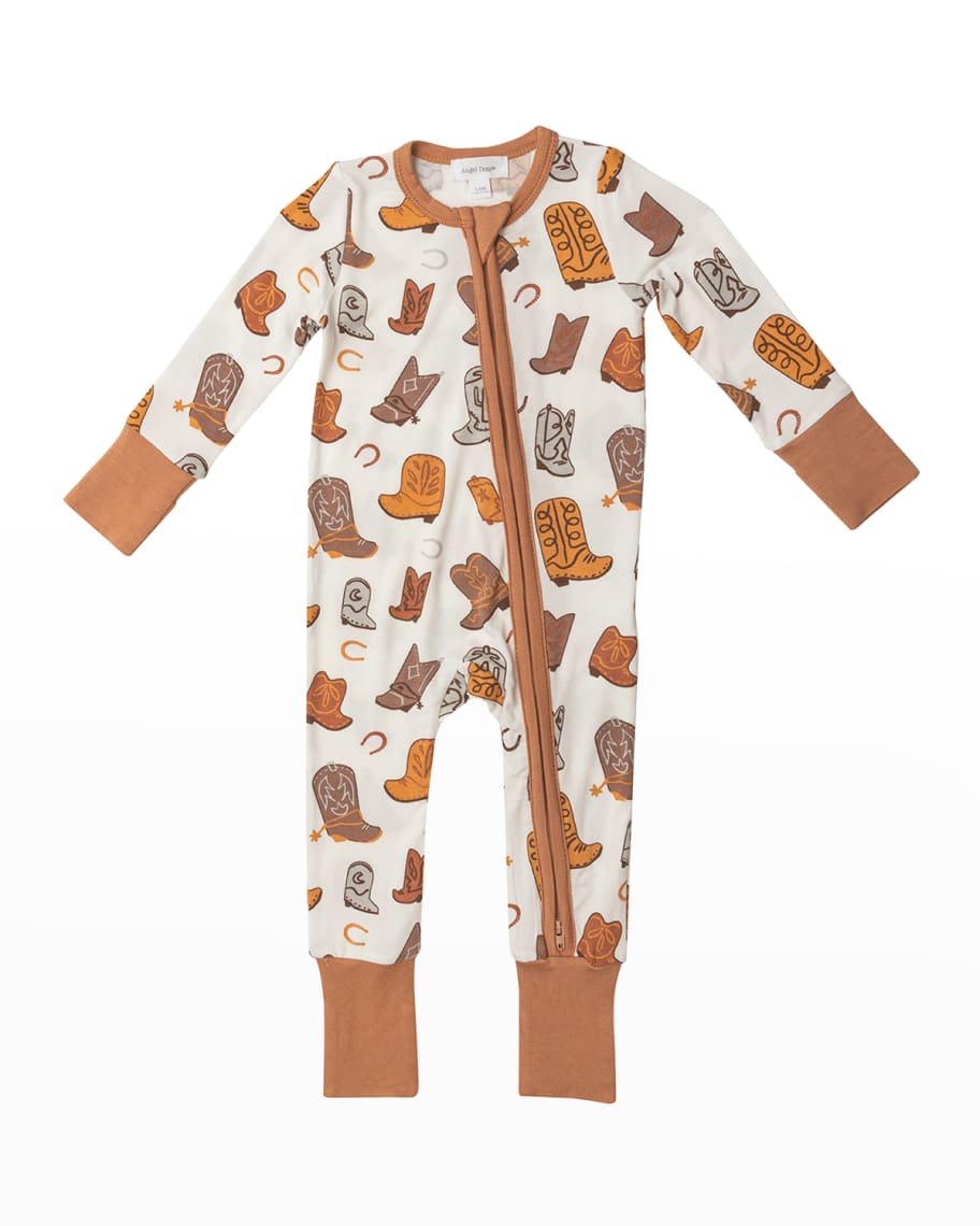 Angel Dear Boy's Cowboy Way Contrast Pajamas, Size 324M Neiman Marcus