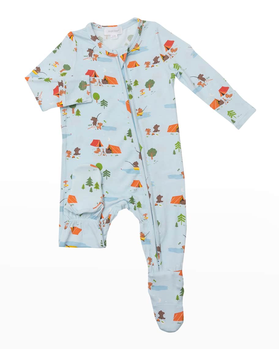 Angel Dear Boy's Fishing Animals Footie Pajamas, Size Newborn12M