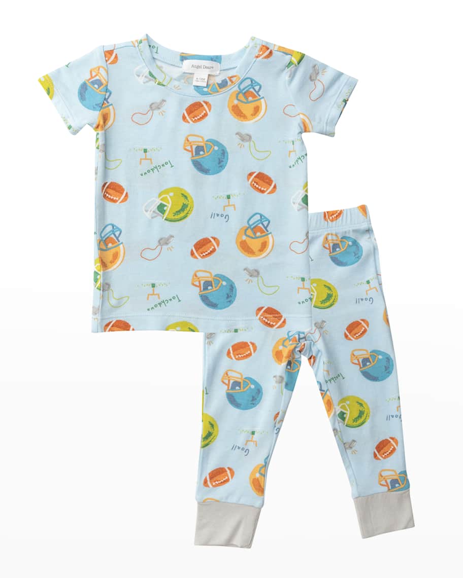 Angel Dear Boy's Football 2Piece Loungewear Set, Size 624M Neiman Marcus