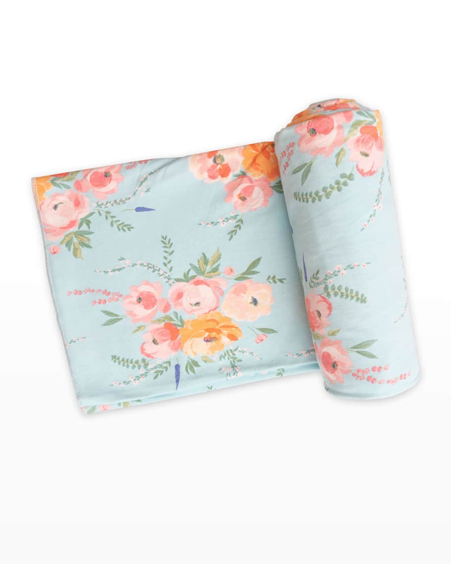 Angel Dear Girl's Peonies Swaddle Blanket Neiman Marcus