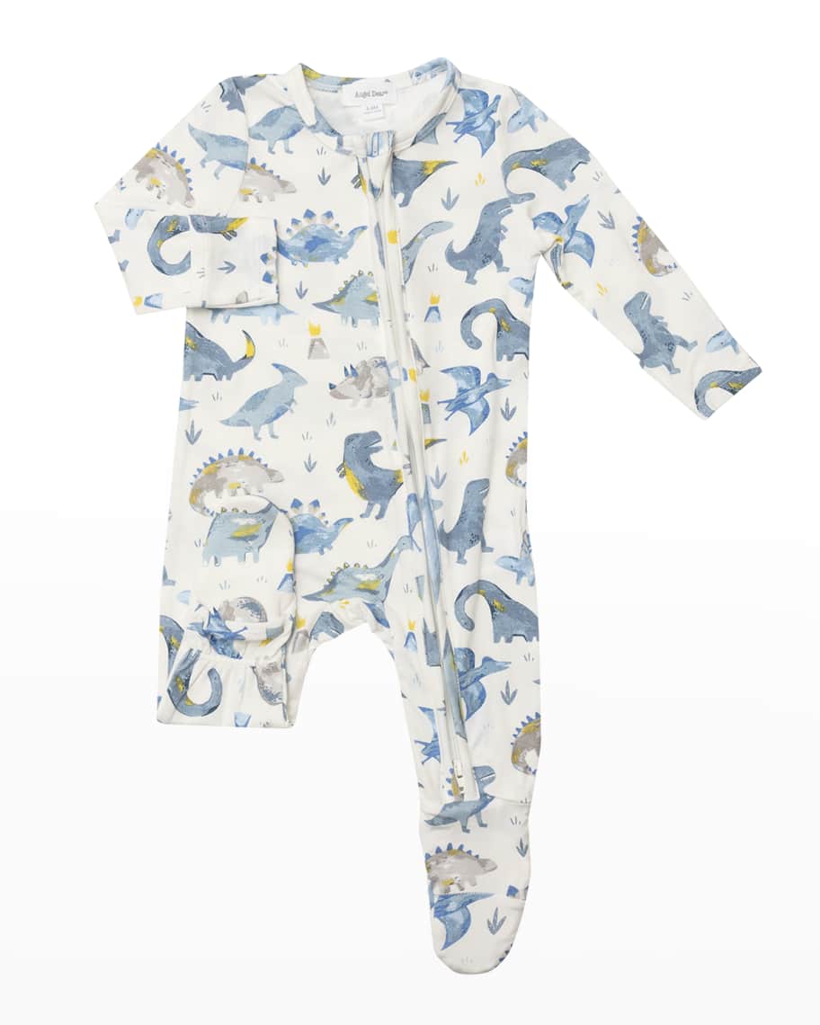 Angel Dear Boy's Dino Footie Pajamas, Size Newborn-12M | Neiman Marcus