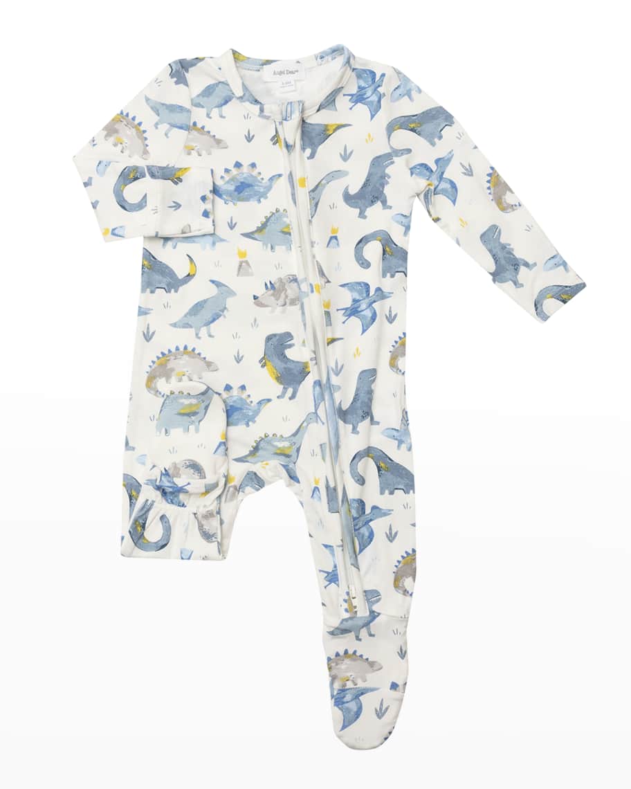 Angel Dear Boy's Dino Footie Pajamas, Size Newborn12M Neiman Marcus
