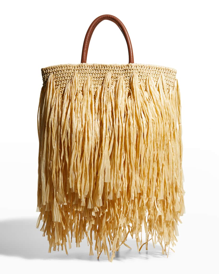 Raffia Fringe Tote