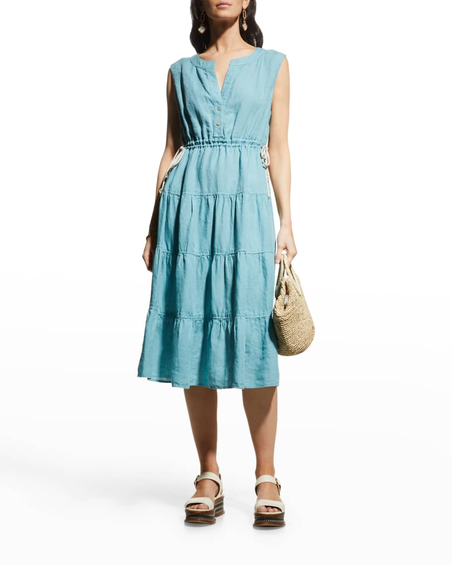 Finley Petra Tiered Linen Dress | Neiman Marcus