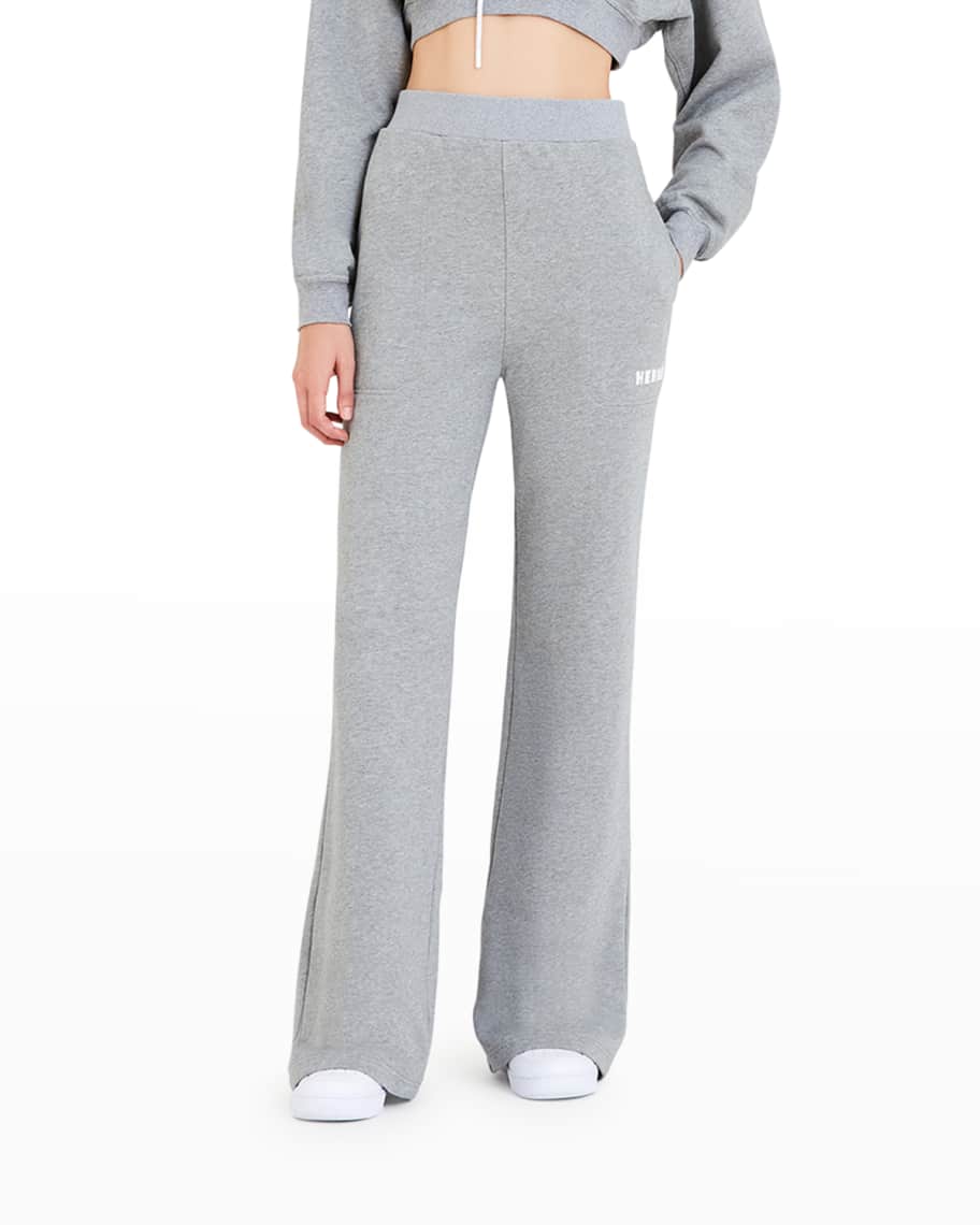 Herve By Herve Leger French Terry Flared Sweatpants | Neiman Marcus