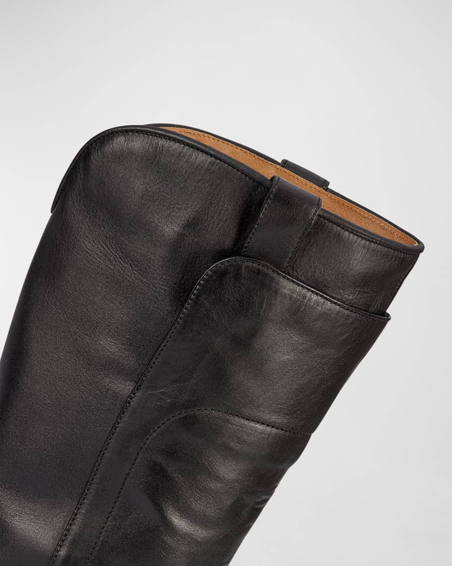 Image 3 of 4: Paige Leather Tall Riding Boots